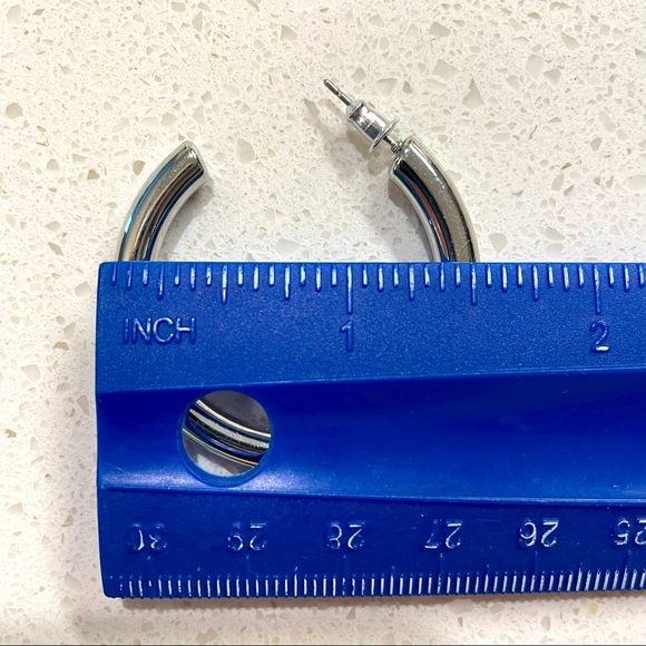 Francesca’s Silver Hoop Earrings - Picture 4 of 4